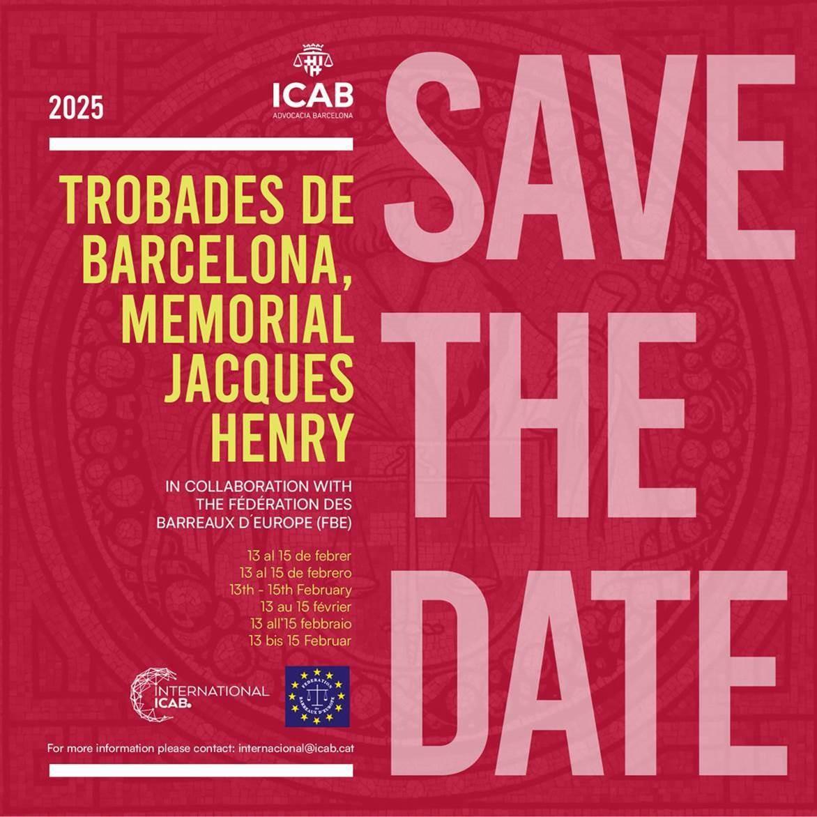 You are currently viewing Trobades de Barcelona, Memorial Jacques Henry – Barcelona, 13-15 February 2025